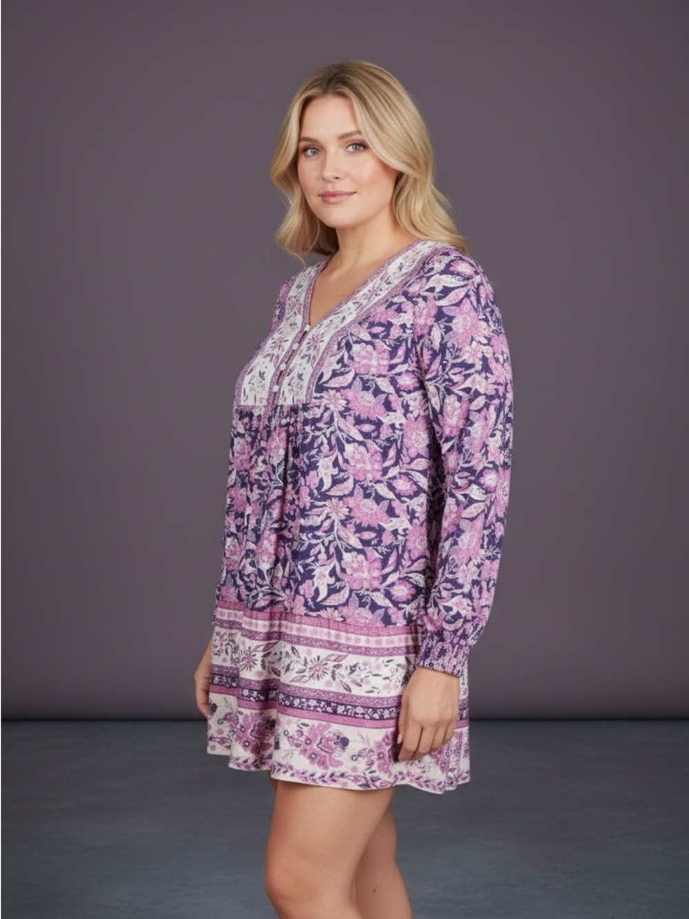 AVEOLOGY Boho Paisley Tunic Dress or Tunic Top – Plus 3X/4X – NWT - Picture 6 of 14